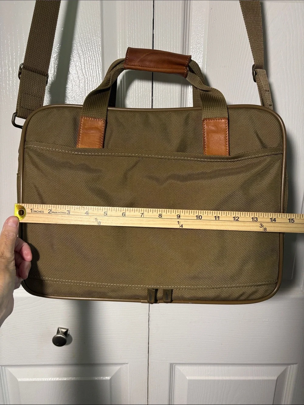 Hartmann nylon and leather  travel case with trolley sleeve.